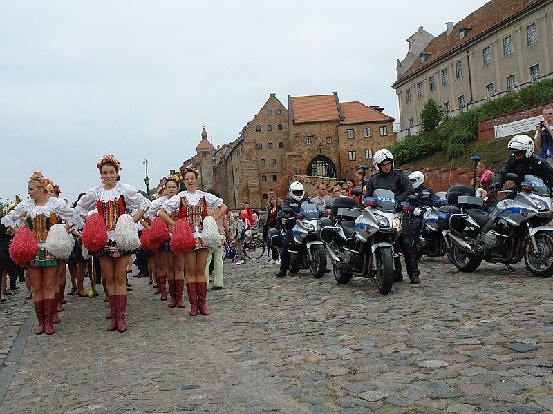 Uroczyste pożegnanie uczestników Zlotu Policjantów w Grudziądzu