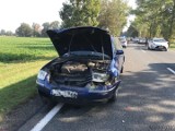 Zderzenie trzech samochodów na drodze krajowej nr 45 pomiędzy Opolem a Zawadą