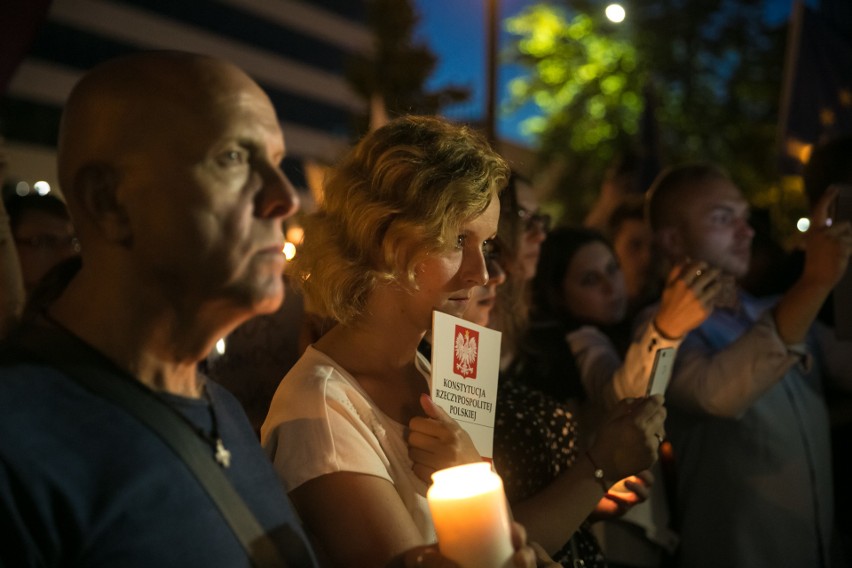 24 lipca 2017. Protest w obronie niezależności sądów na...