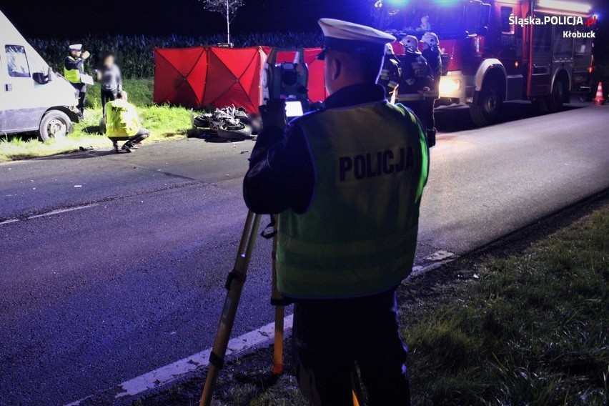 Wypadek motocyklisty na DK 43 w Kłobucku