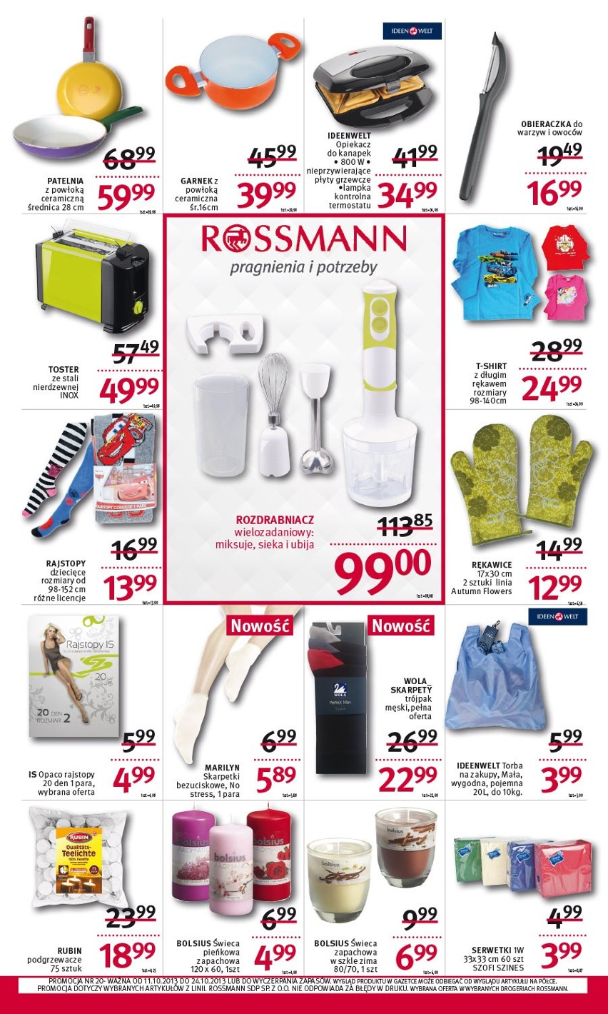 Rossmann gazetka promocyjna 11.10 - 24.10.2013 [POBIERZ GAZETKĘ PROMOCYJNĄ ROSSMANN]