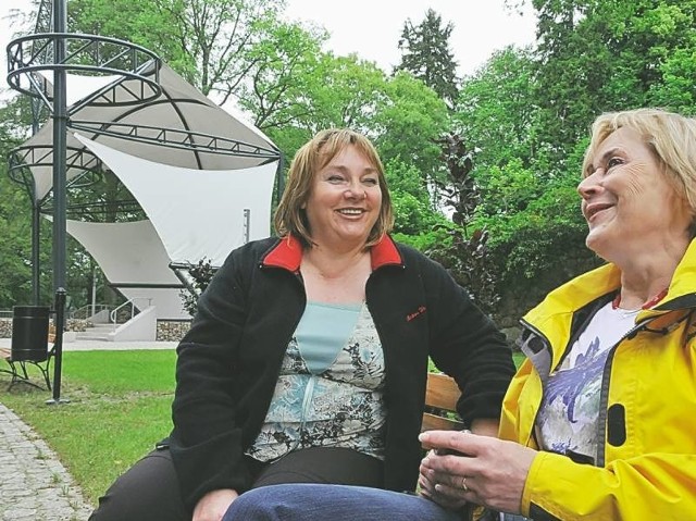 Danuta Zisiadu i Mariola Wittig przyjechały ze Świdnicy w Dolnośląskiem. Są zachwycone Łagowem i obiecują, że jeszcze tu się pojawią.