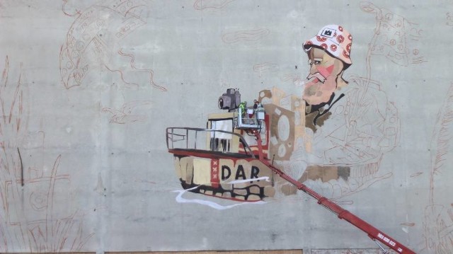 W porcie w Darłowie powstaje mural