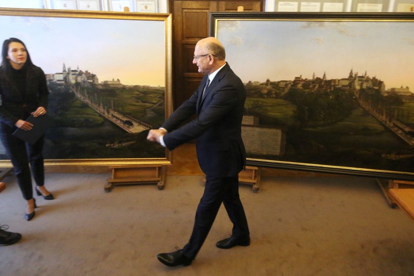 Generał Zajączek wjechał na Zamek Lubelski. Kopia obrazu w zbiorach muzeum
