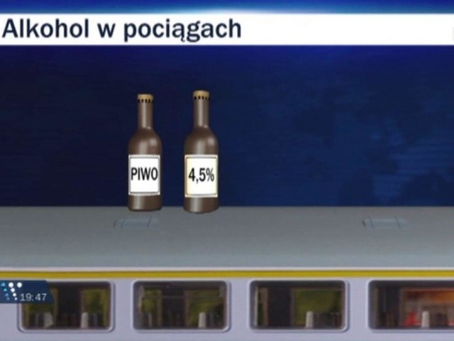 "Wiadomości" dotarły do projektu nowelizacji ustawy o wychowaniu w trzeźwości, który przewiduje możliwość sprzedaży alkoholu w wagonach kolejowych i na dworcach.