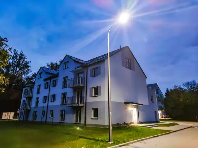 Osiedle mieszkań komunalnych w Krakowie przy Smorawińskiego w Krakowie. Oddane do użytku w 2020 roku.