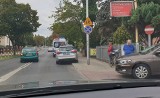 Wypadek na Wiśniowej w Zielonej Górze. Samochód potrącił rowerzystę [ZDJĘCIE CZYTELNIKA]