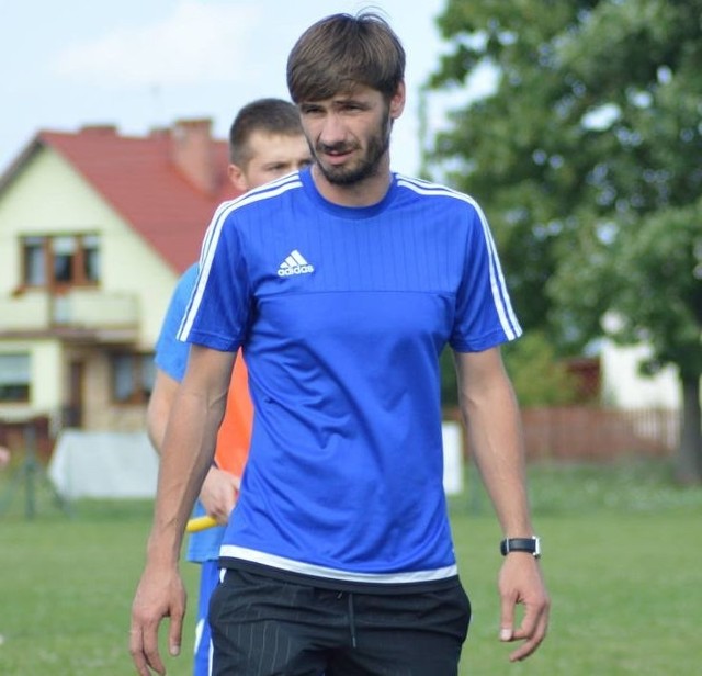 Tomasz Rychel, trener piłkarzy czwartoligowej Stali Gorzyce.