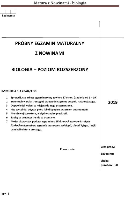 Matura próbna 2019: chemia i biologia. Pobierz arkusze, tematy, klucz odpowiedzi [ZDAJ MATURĘ Z NOWINAMI]