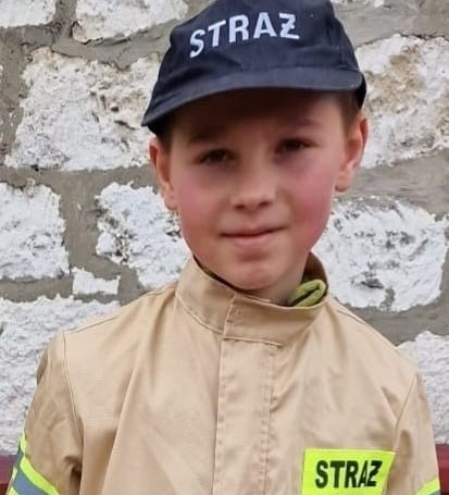 Jednym z chłopców, którzy uratowali rannego motocyklistę, był druh Nikodem Miler z Młodzieżowej Drużyny Pożarniczej OSP Kroczyce