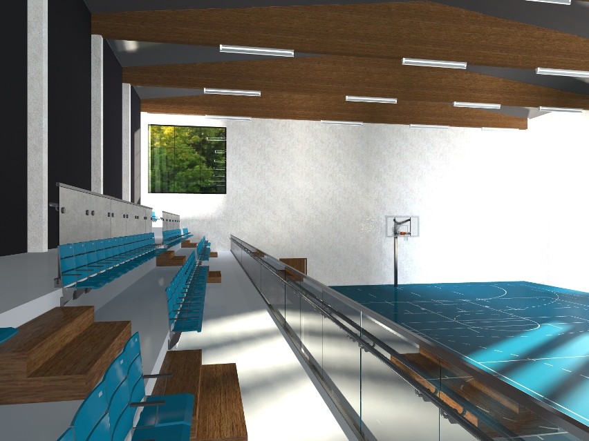 Tak wyglądać będzie nowa hala sportowa przy Zespole Szkół Elektronicznych