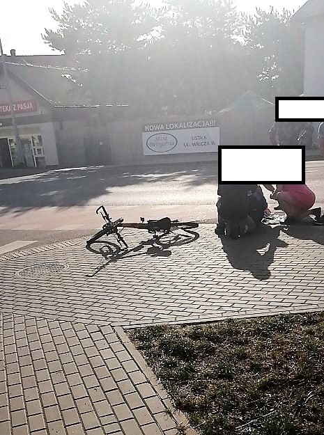 Wypadek rowerzysty w Ustce. Mężczyzna trafił do szpitala