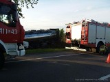 Jeziorki (pow. chojnicki). Ciężarówka przewożąca mleko wypadła z drogi. Mogą występować utrudnienia!