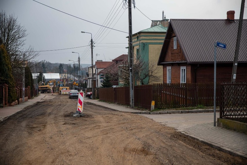 Budowa ulicy Wiosennej w Zaściankach