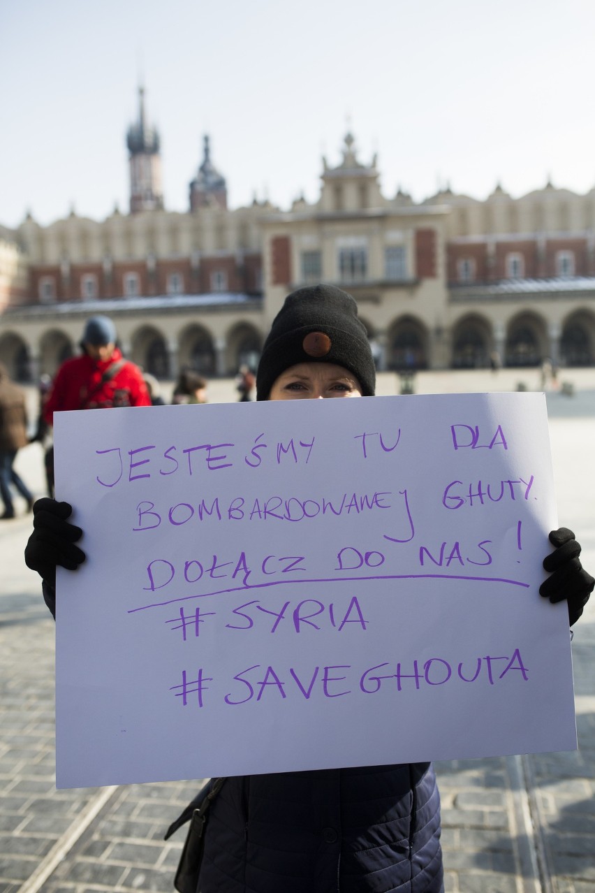 Kraków. Protest przeciwko ludobójstwu w syryjskiej Ghucie