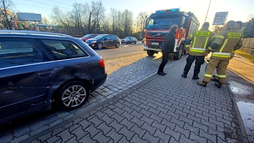 Wypadek na ul. Toruńskiej we Wrocławiu 21.02.2022