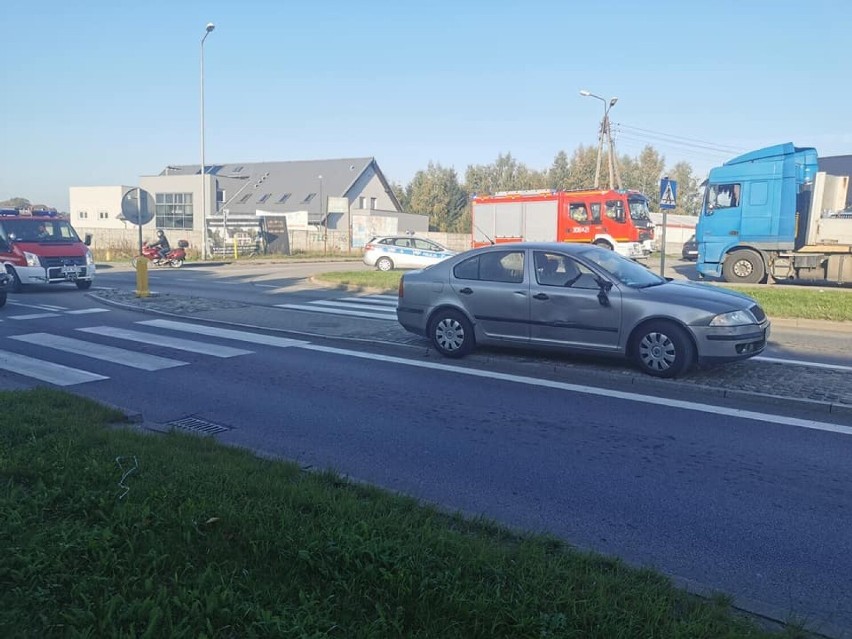 Wypadek w Leźnie w piątek, 8.10.2021 r.! Ranny motocyklista