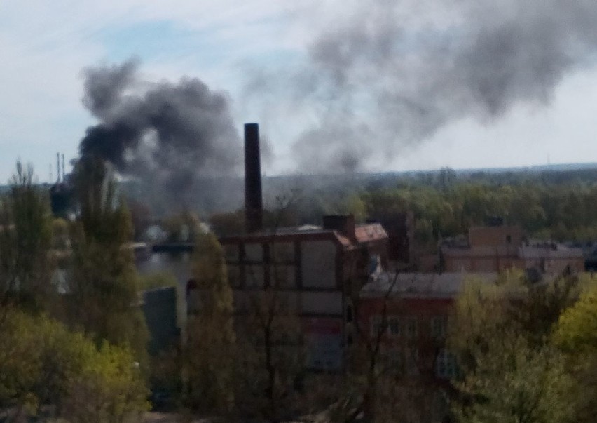 Pożar przy ul. Heyki w Szczecinie. Dym było widać z daleka