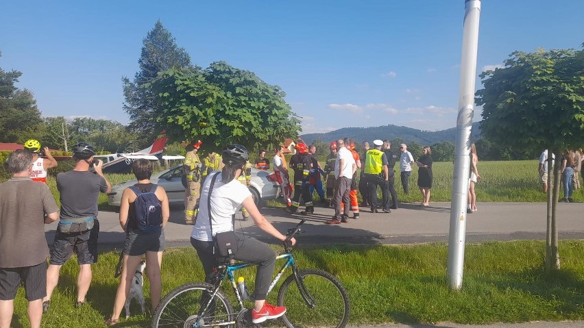 Na lotnisku w Aleksandrowicach spadł samolot.