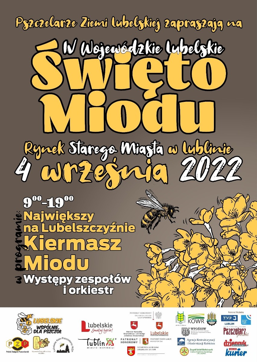 Wojewódzkie Lubelskie Święto Miodu 2022. Na Starym Mieście w Lublinie odbędzie się miodowy kiermasz