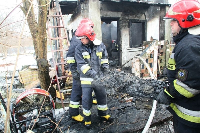 Pożar altany działkowej w Kielcach