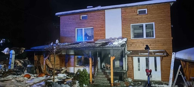 Pożar domu w Woli Radziszowskiej