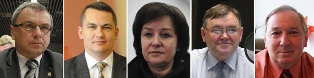 Od lewej: Józef Sebesta, Tomasz Kostuś, Leonarda Płoszaj, Antoni Konopka, Kryspin Nowak.