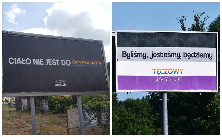 Tęczowy Białystok utworzył zbiórkę na działania wspierajace LGBT+. Milcząca Większość zbiera na kolejne billboardy (ZDJĘCIA)