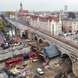 Kraków. Przygotowują się do betonowania wiaduktu na Grzegórzkach [ZDJĘCIA]