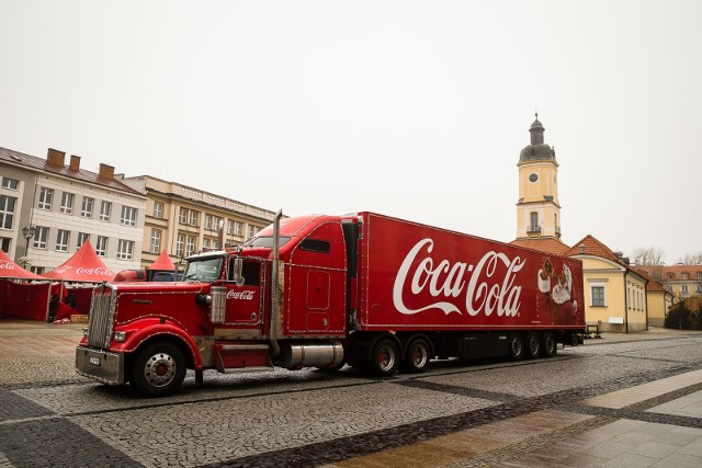 Wizyta ciężarówki Coca-Coli w Białymstoku w 2016 roku