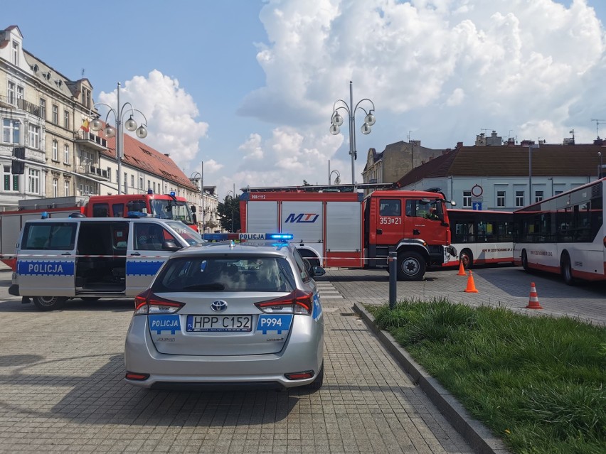 Wypadek z udziałem autobusu w centrum Częstochowy