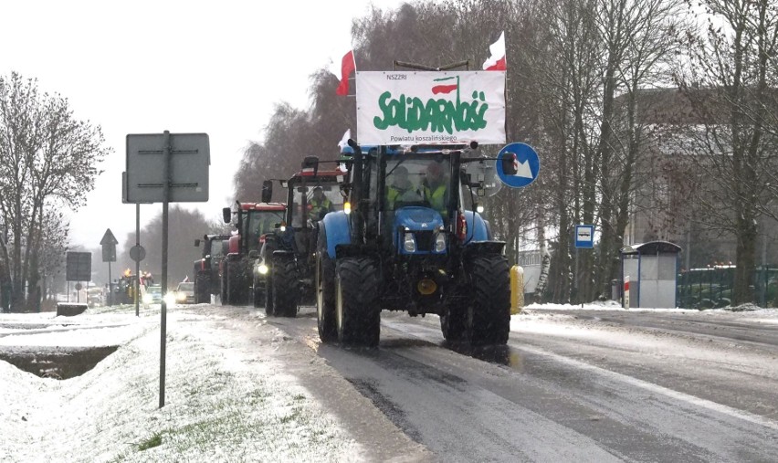Protest rolników w regionie koszalińskim