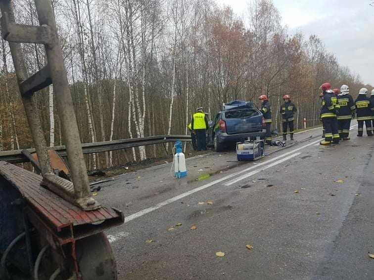 W okolicach miejscowości Włochówka doszło do zderzenia...