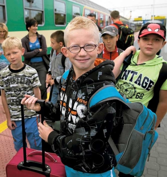 11-letni Maciek jest jednym z podopiecznych Stowarzyszenia Droga, który wyjechał dzisiaj na wakacje