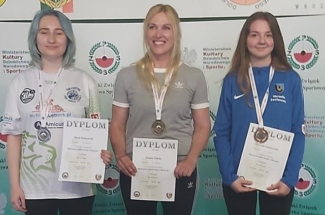 Od lewej: Maria Baranowski (Lębork), Jolanta Tabaka (Goleniów) i Weronika Gentkowska z Zawiszy Bydgoszcz  