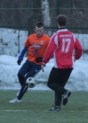 W sparingu z Banikiem Ostrava Piotr Trafarski (z lewej) strzelił trzy bramki Fot. Grzegorz Golec