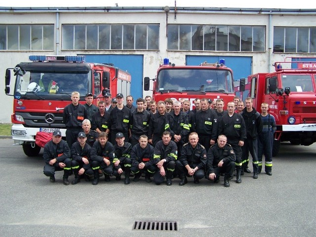 Szkolenie i egzamin strażaków ochotników w Bytowie