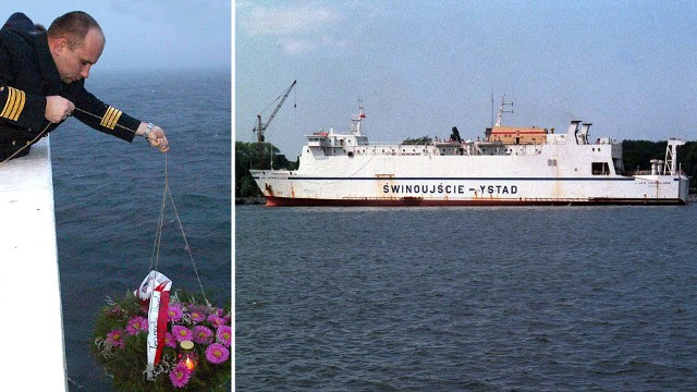Na zdjęciu z prawej „Jan Heweliusz” w Świnoujściu. Czerwiec 1992 roku, czyli pół roku przed zatonięciem