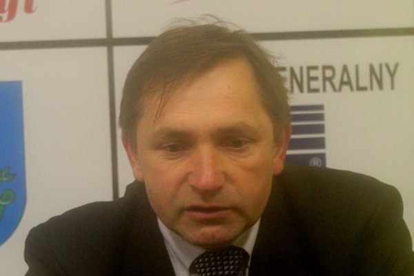 Mariusz Kuras na konferencji prasowej po meczu z Ruchem