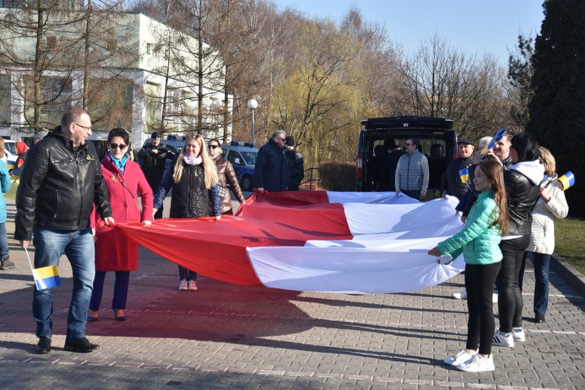 Mieszkańcy Jastrzębia pokazali swoje wsparcie dla Ukrainy.