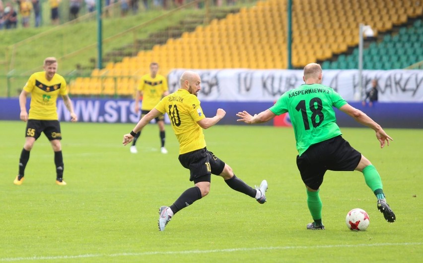 GKS Katowice - Górnik Łęczna 1:0. Górnik Łęczna spadł do II ligi. To drugi spadek łęcznian z rzędu (ZDJĘCIA)