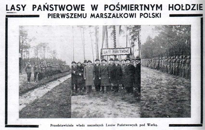 Radomscy leśnicy 85 lat temu żegnali zmarłego Marszałka Józefa Piłsudskiego. Zobacz unikatowe zdjęcia