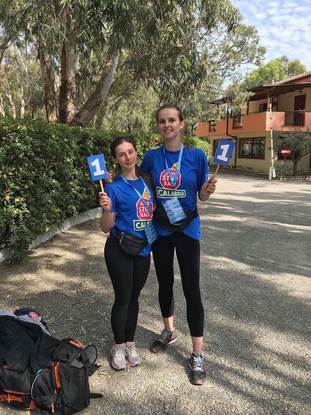 Paulina Sudacka i Aleksandra Totoń na mecie X edycji Auto Stop Race.