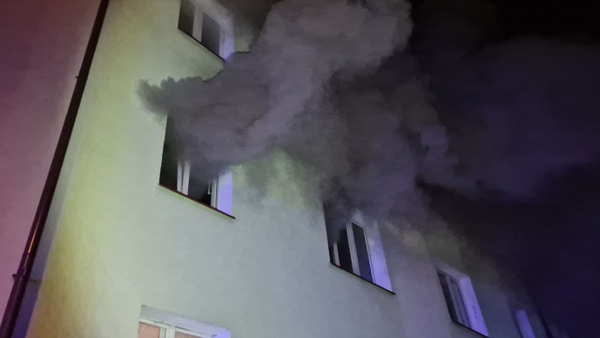 Pożar mieszkania w Białogardzie
