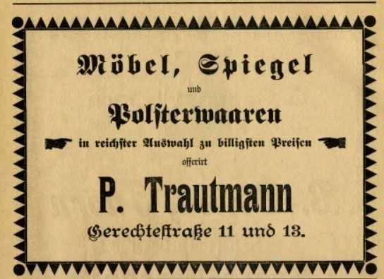 Reklama firmy Trautmanna z toruńskiej księgi adresowej...