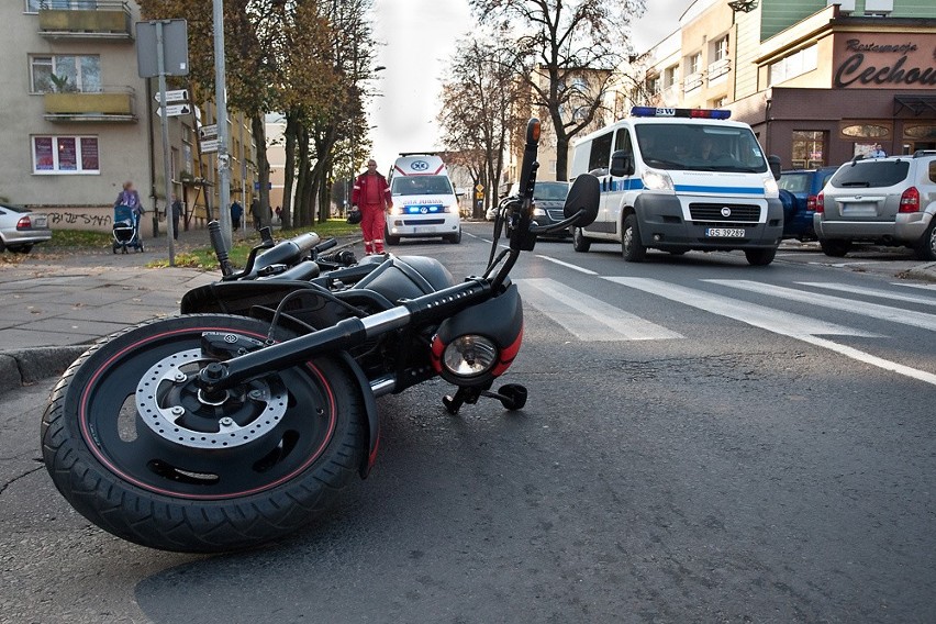 Wypadek motocyklisty na Moście Kowalskim...