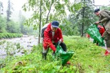 Tatry. Mimo deszczowej aury tysiące wolontariuszy ruszyły na górskie szlaki, by zbierać śmieci