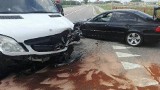 Szczuczyn. Wypadek na ulicy Granicznej. Mercedes zderzył się z BMW (zdjęcia)