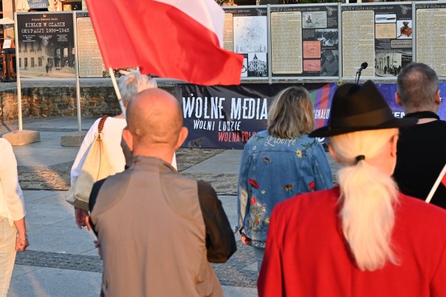 Protest na rynku w Kielcach