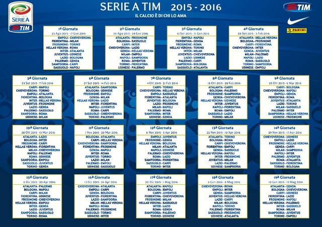 Terminarz nowego sezonu Serie A 2015/2016